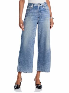 rb Miramar Andi High-Rise Cropped Wide Leg Cotton Terry Sweatpant Jeans